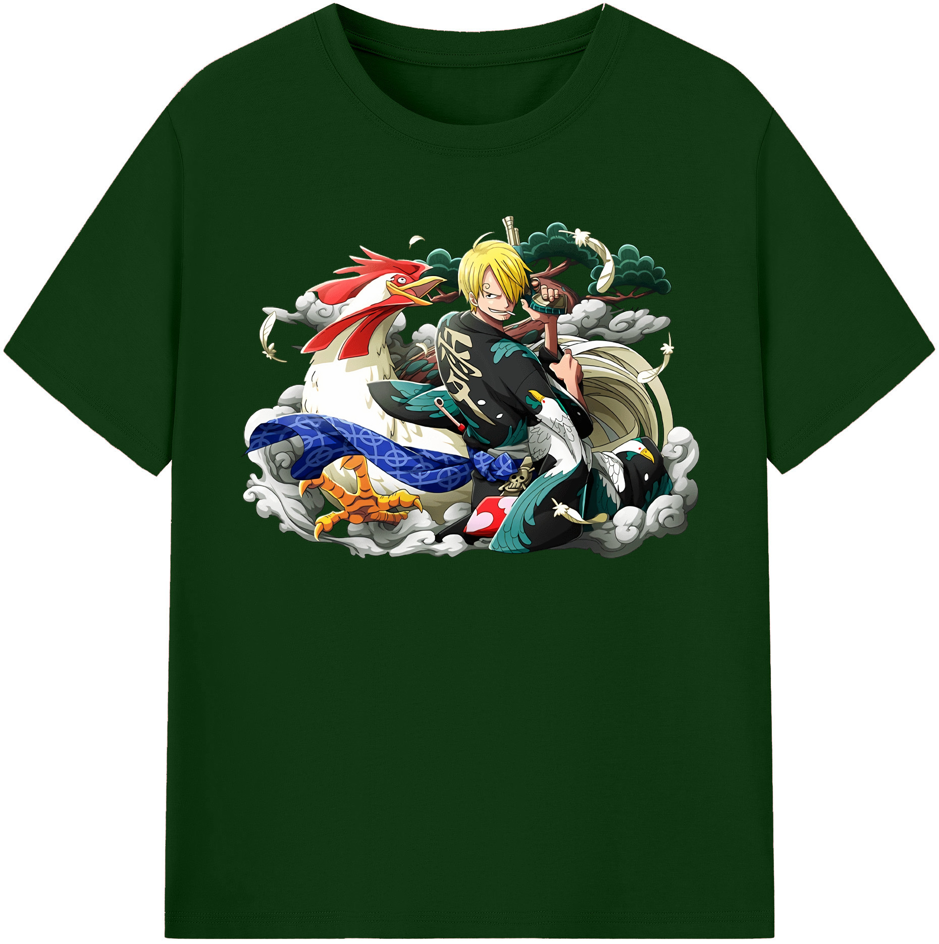 ワンピース サンジ ONE PIECE Sanji 綿100％半袖Tシャツ（フロントプリント）